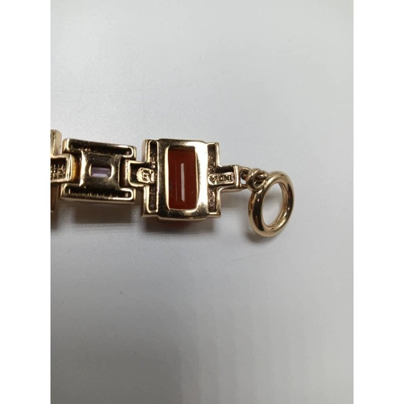 Vintage Nicki Butler Multi Stone Gold Tone Bracelet - Picture 8 of 8